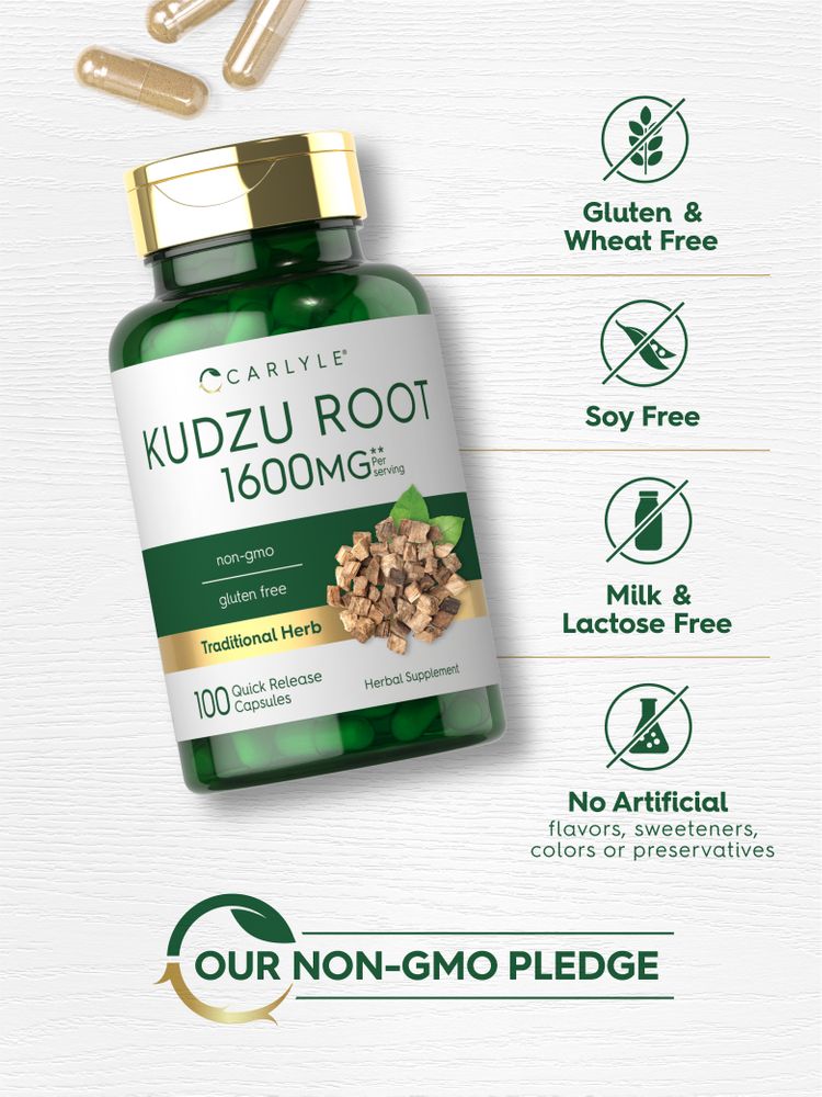 Raiz de Kudzu 1600mg por porção | 100 Cápsulas