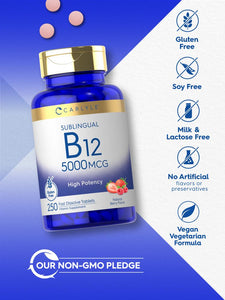 Vitamin B-12 5000mcg | 250 Tablets