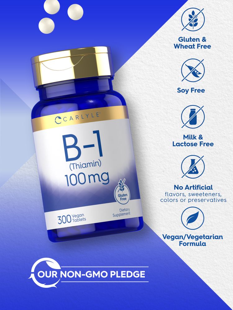 Vitamina B-1 100 mg | 300 Tabletas