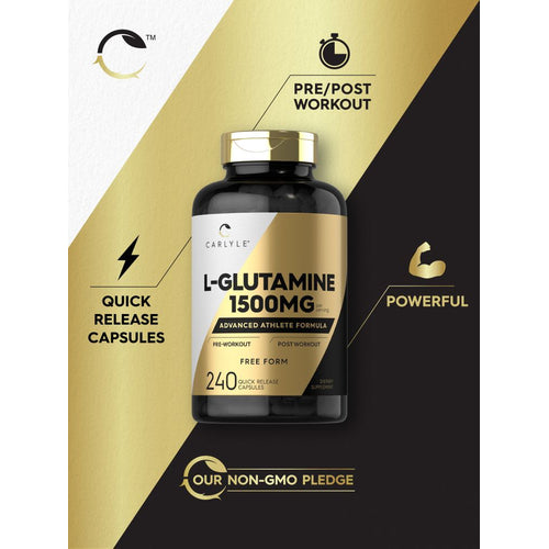 View 4 L-Glutamine 1500mg per serving | 240 Capsules