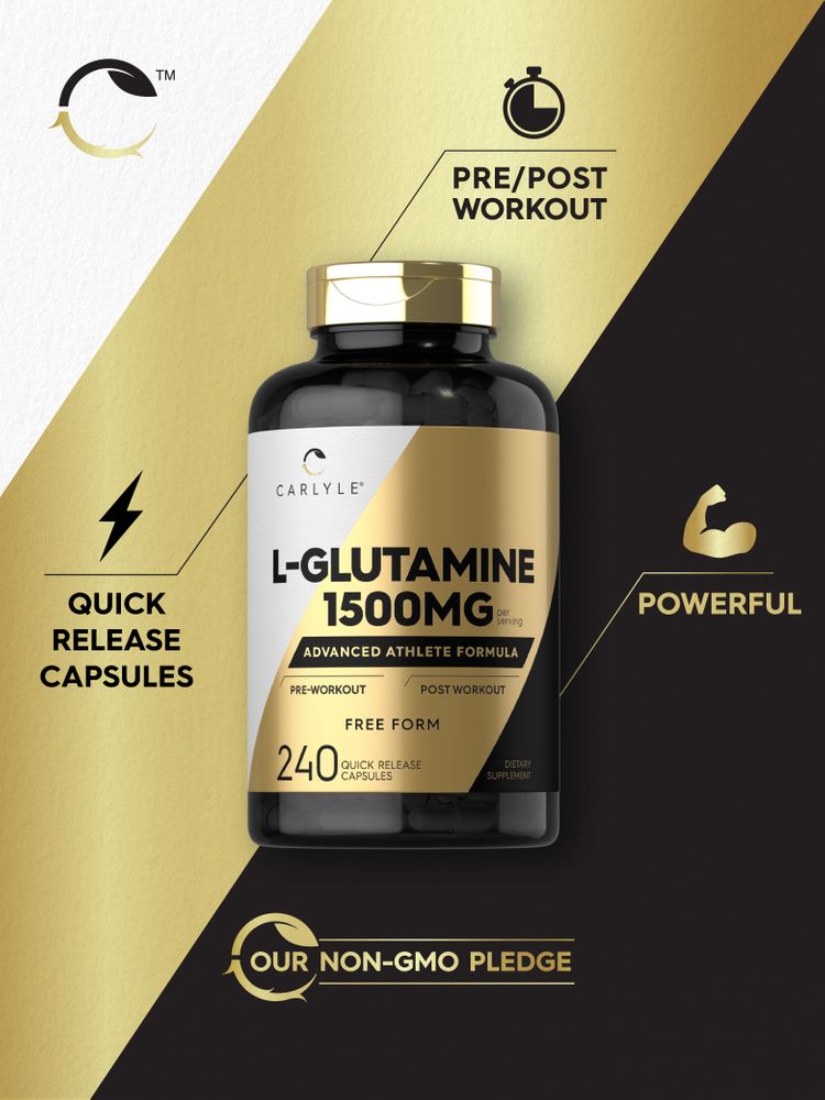 L-Glutamine 1500mg par portion | 240 Capsules