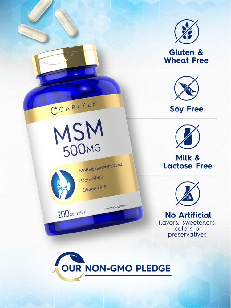 MSM 500mg | 200 Cápsulas