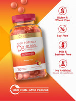 Load image into Gallery viewer, Vitamin D3 10,000 IU (250 mcg) Gummies | 180 Count
