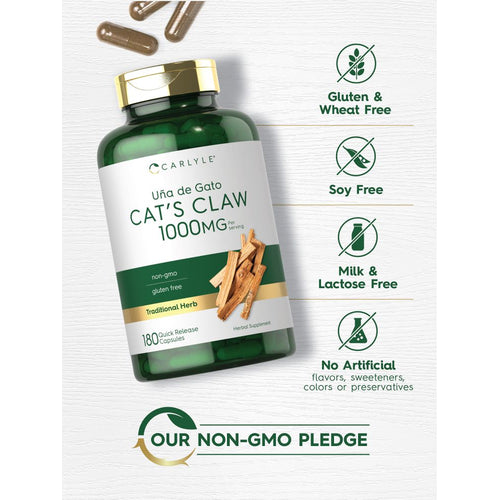 View 4 Cat's Claw 1000mg per serving | 180 Capsules