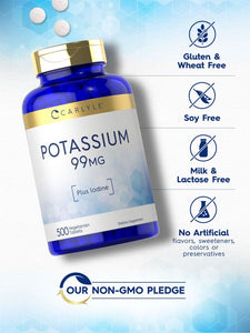 Potassium 99mg with Iodine | 500 Tablets