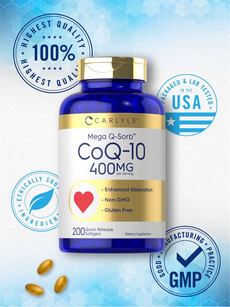 CoQ10 400mg par portion | 200 Gélules molles