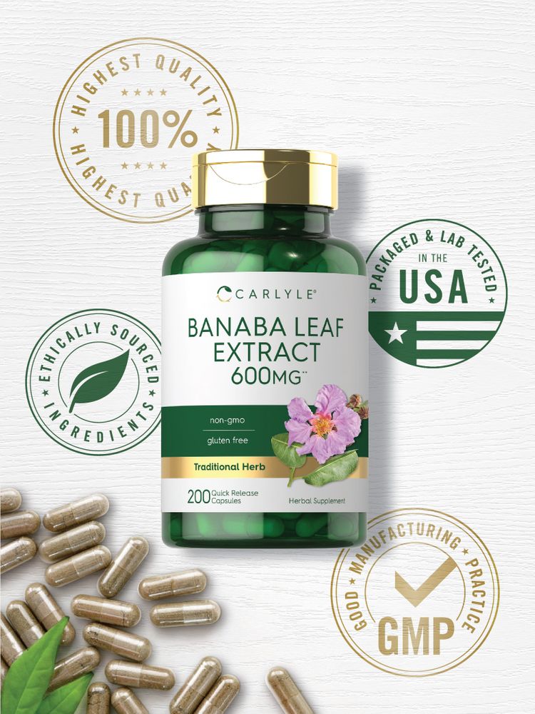 Extrait de Feuille de Banaba 600mg | 200 Capsules