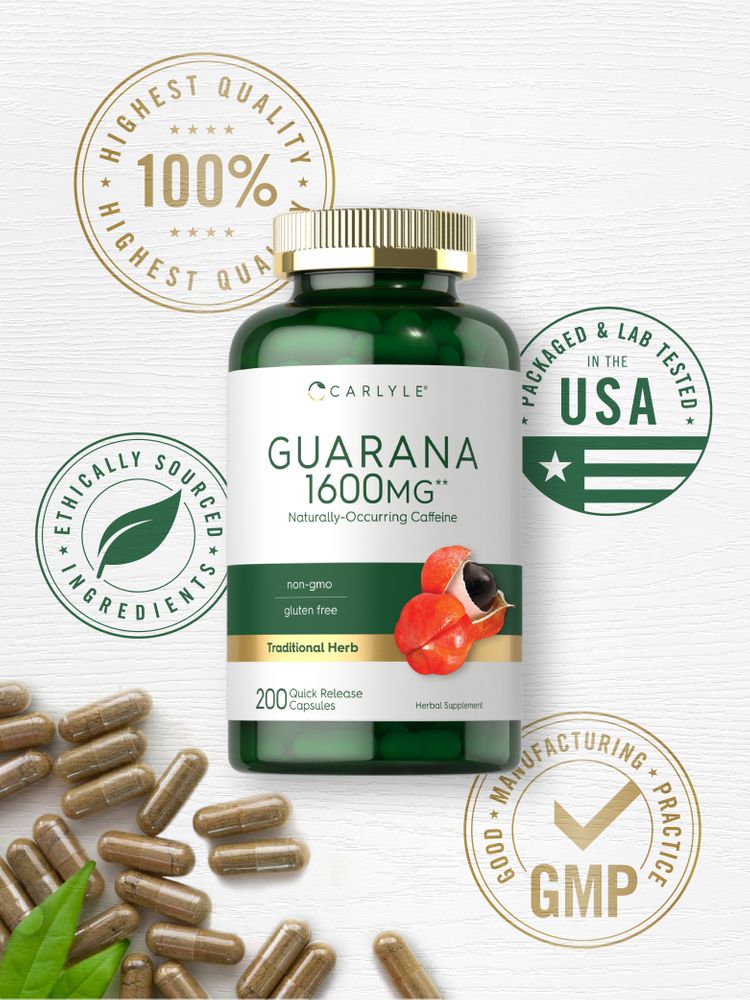 Guaraná 1600mg | 200 Cápsulas