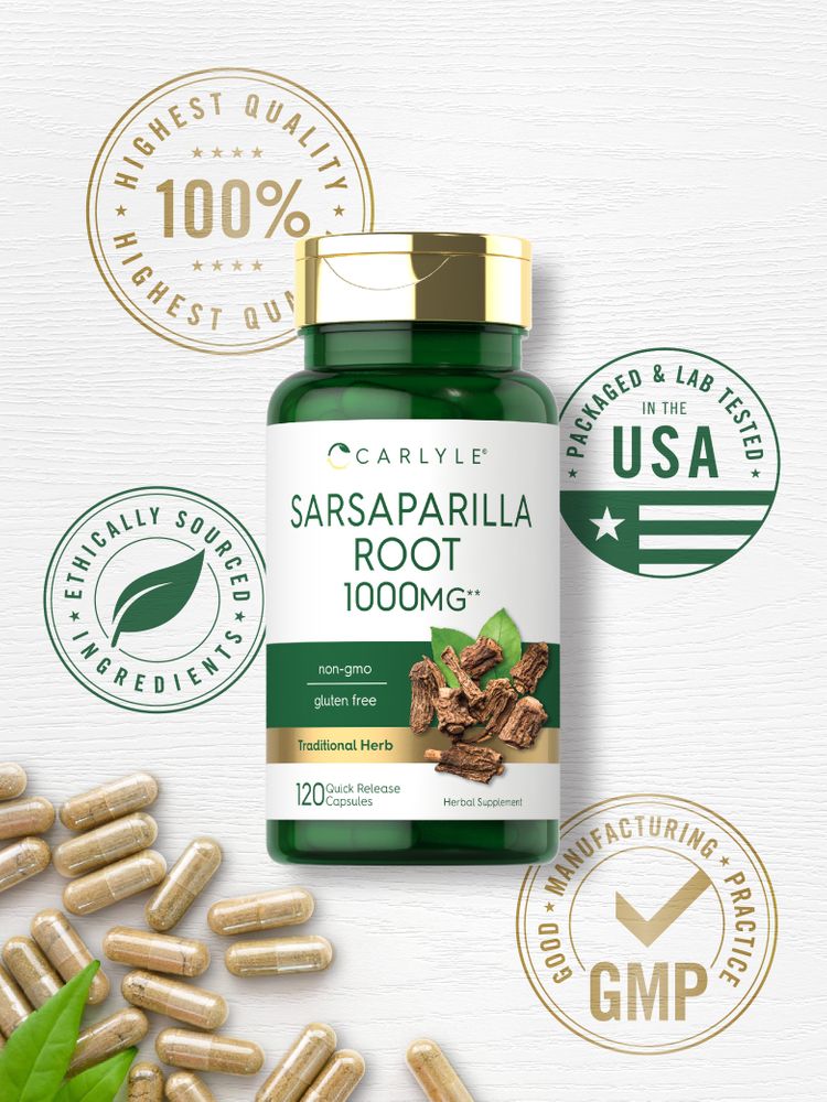 Raiz de Salsaparrilha 1000mg | 120 Cápsulas