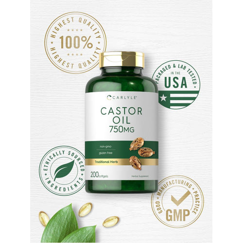View 5 Castor Oil 750mg | 200 Softgels