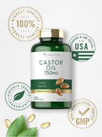 Load image into Gallery viewer, Castor Oil 750mg | 200 Softgels
