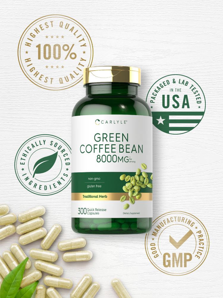 Green Coffee Bean Extract 8000mg | 300 Capsules