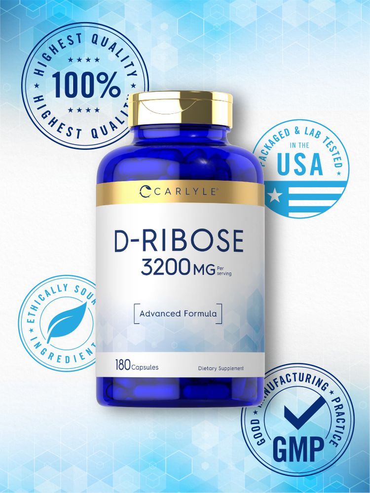 D-Ribose 3200mg per serving | 180 Capsules