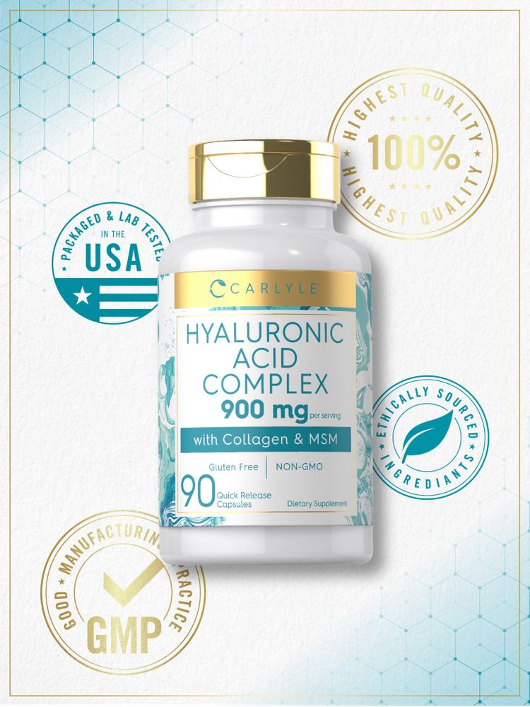 Collagen with Hyaluronic Acid 900mg per serving | 90 Capsules