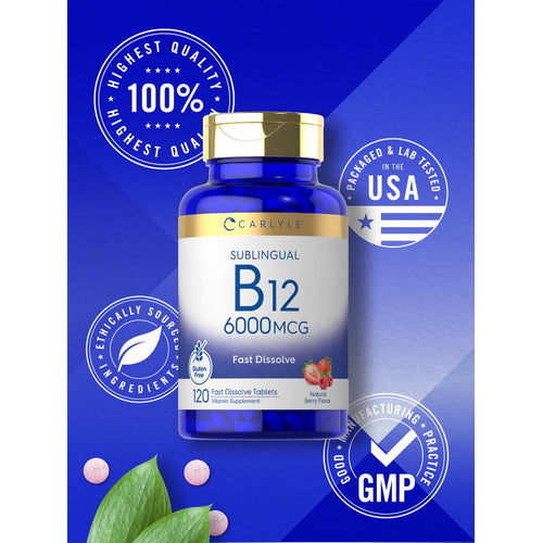 View 5 Vitamina B-12 6000 mcg | 120 tabletas