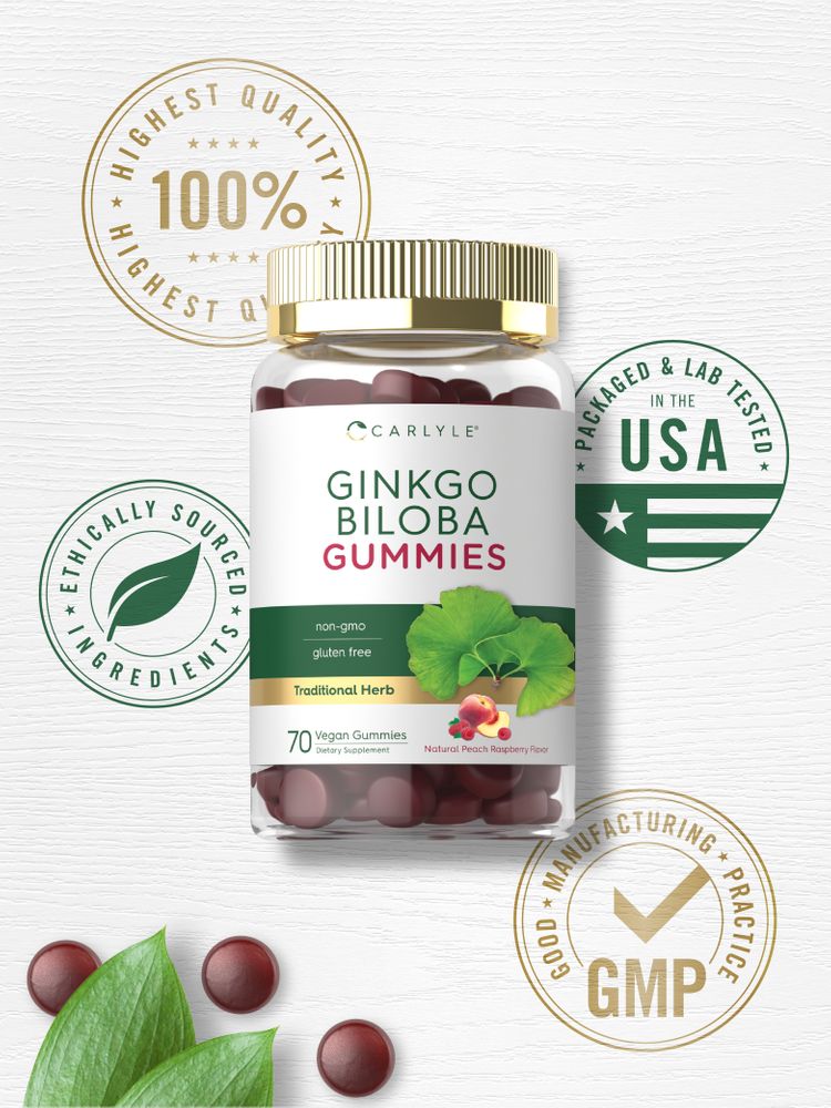 Ginkgo Biloba 300 mg por porción | 70 Gomitas