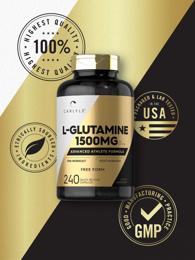 L-Glutamina 1500mg per dose | 240 Capsule