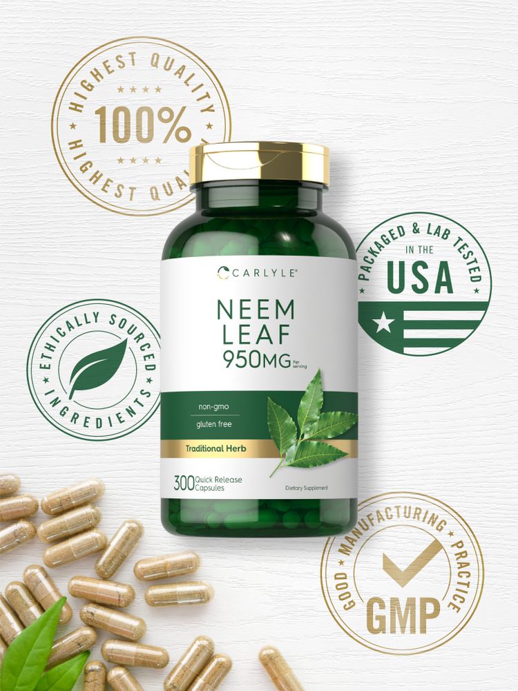 Neem Leaf 950mg | 300 Capsules
