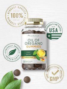 Oregano Oil Gummies | 120 Count | Natural Mango Flavor