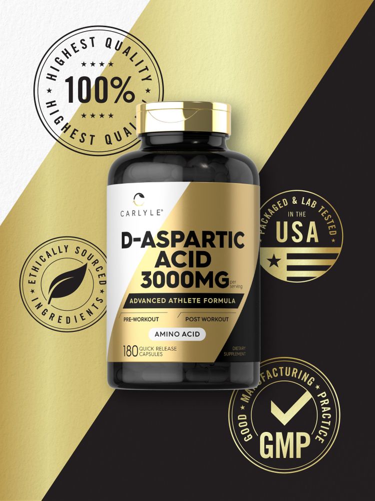 D-Aspartic Acid 3000mg per serving | 180 Capsules