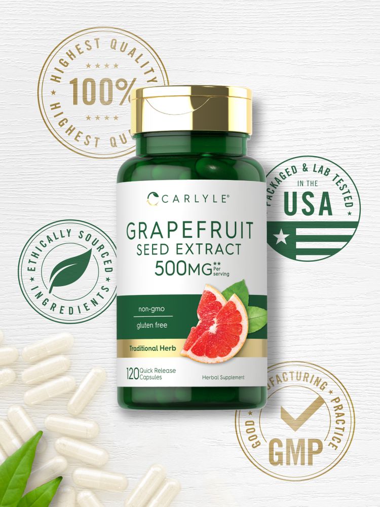 Grapefruitsamenextrakt 500 mg pro Portion | 120 Kapseln