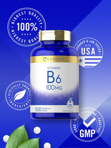 Vitamin B6 100 mg | 500 Tablets