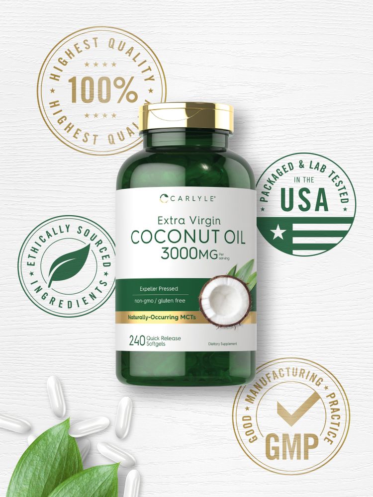 Coconut Oil 3000mg per serving | 240 Softgels