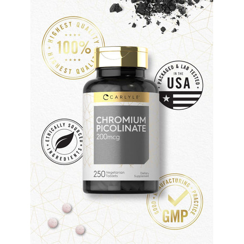 View 5 Picolinato de Cromo 200 mcg | 250 Comprimidos