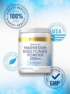 Magnesium Bisglycinate Powder 250mg | 10oz