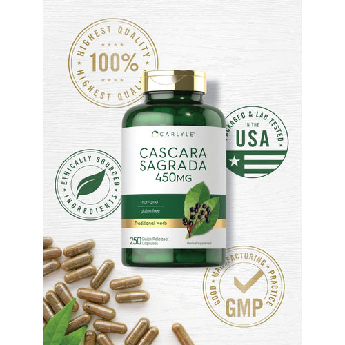 View 5 Cascara Sagrada 450mg | 250 Capsules