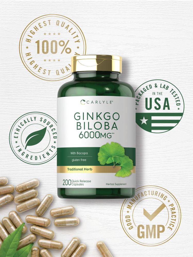 Ginkgo Biloba 6000mg | 200 Capsule