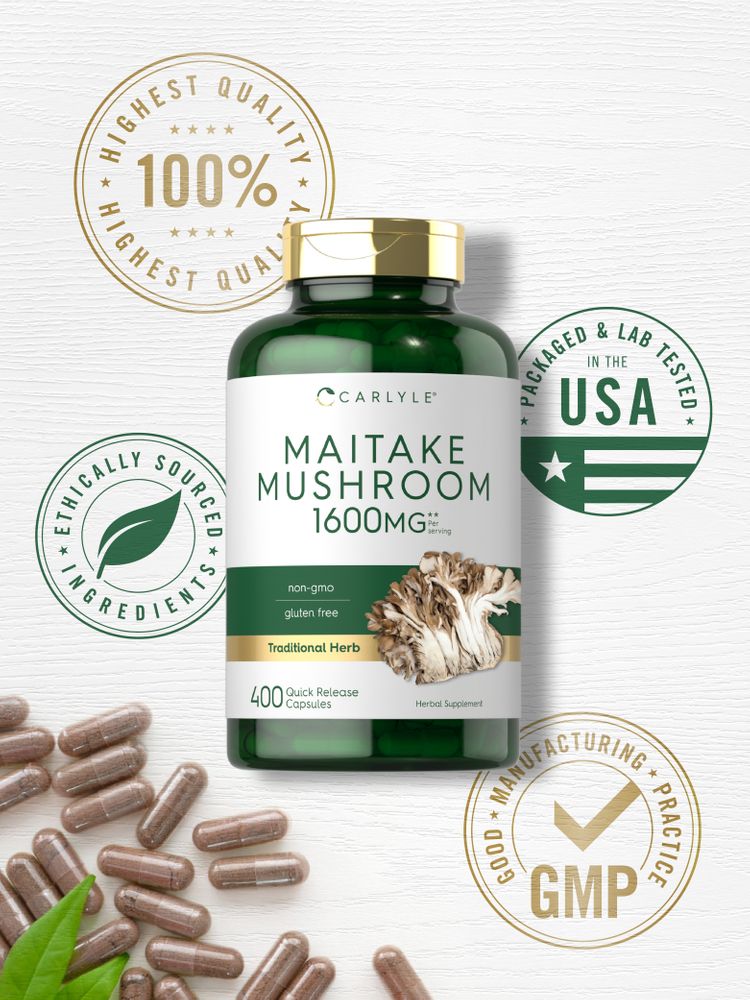 Cogumelo Maitake 1600mg por porção | 400 Cápsulas