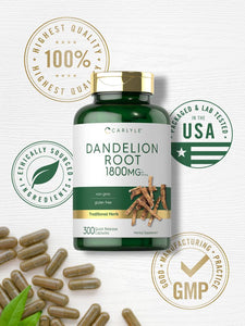 Dandelion Root 1800mg | 300 Capsules
