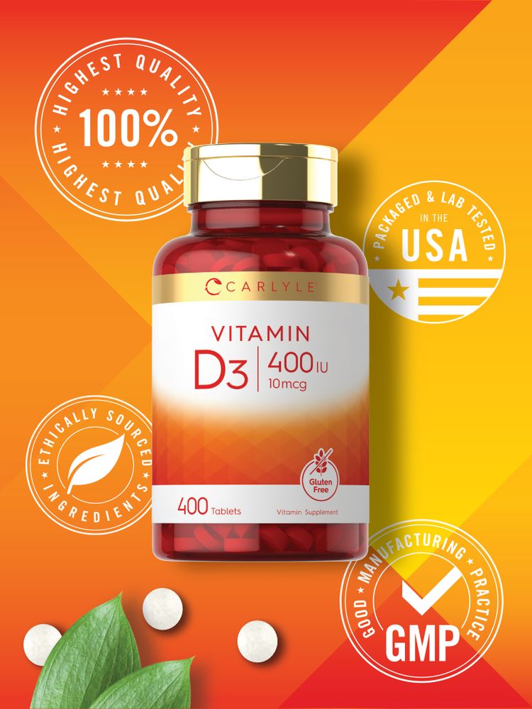 Vitamin D-3 400IU | 400 Tablets