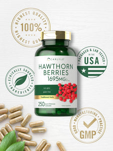 Hawthorn Berry Extract 1695mg | 250 Capsules