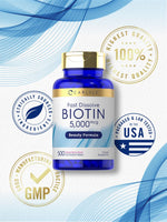 Load image into Gallery viewer, Biotin 5000mcg | 500 Fast Dissolve Tablets
