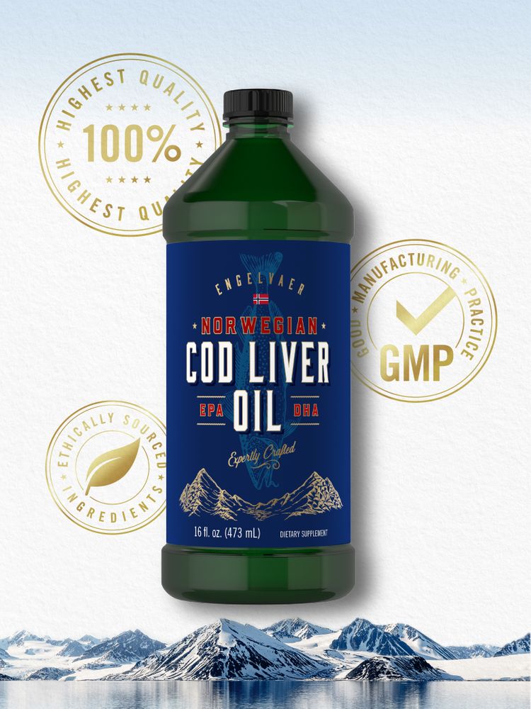 Olio di fegato di merluzzo norvegese | 48oz Liquido