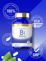 Load image into Gallery viewer, Vitamin B1 250 mg | 120 Caplets
