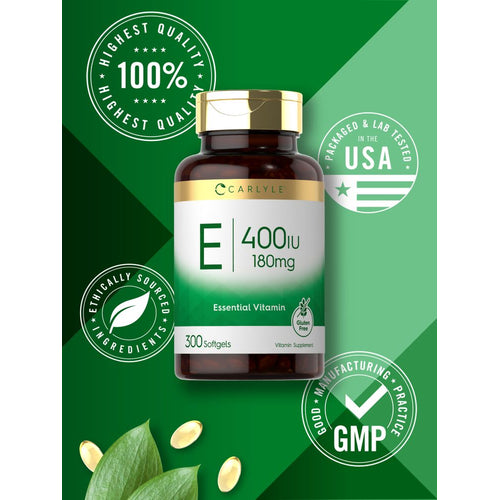 View 5 Vitamina E 180mg | 300 Cápsulas Blandas