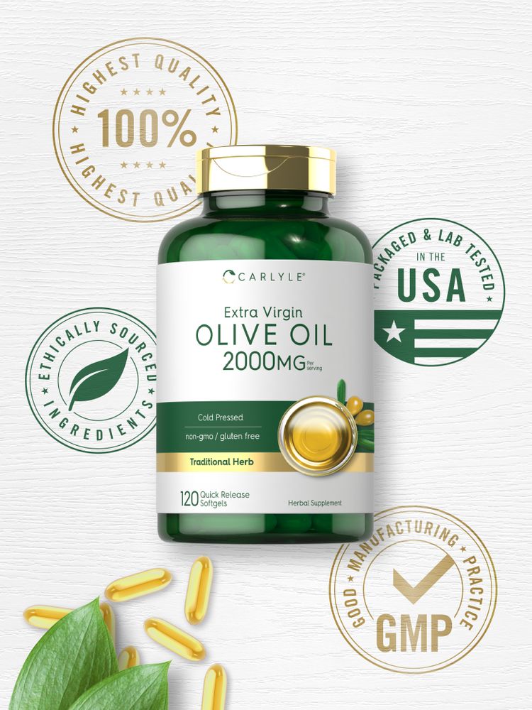 Olive Oil Supplement 2000mg | 120 Softgels