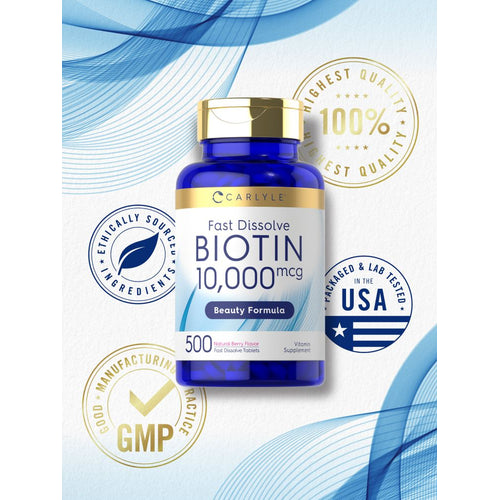 View 5 Biotina 10,000 mcg | 500 Tabletas