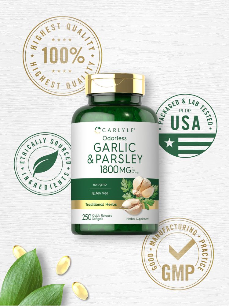 Odorless Garlic & Parsley 1800mg | 250 Softgels