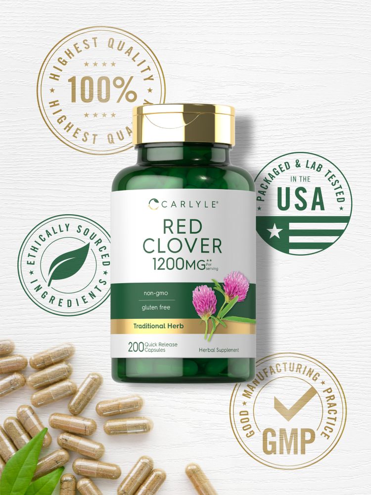 Red Clover Blossom 1200mg per serving | 200 Capsules