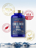 Load image into Gallery viewer, Cod Liver Oil 1245mg | 300 Softgels
