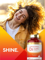 Load image into Gallery viewer, Liposomal Vitamin D3 5000 IU  | 365 Softgels

