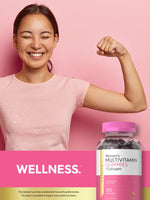 Load image into Gallery viewer, Women&#39;s Multivitamin Gummies with Collagen and Iron | Mixed Berry Flavor | 180 Gummies
