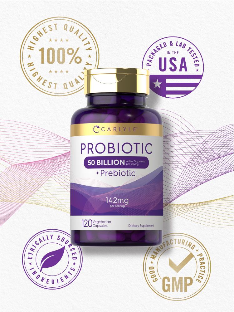 Prebiotic & Probiotic 50 Billion CFU | 120 Capsules
