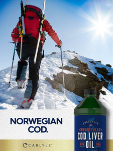 Cod Liver Oil Norwegian Liquid | 3 Pack | 16 Fl Oz Bottles