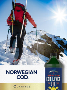 Cod Liver Oil Norwegian Liquid | Lemon Flavor | 3 x 16 fl oz Bottles